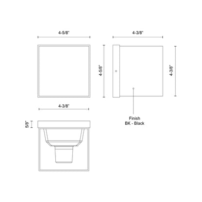 Helsinki 3-in Exterior Wall Sconce