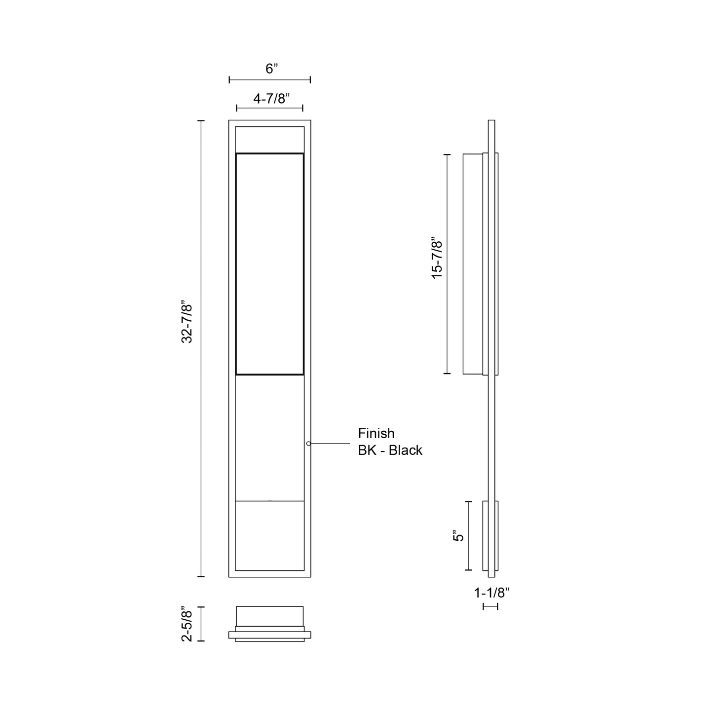 Aspen 33-in Exterior Wall Sconce