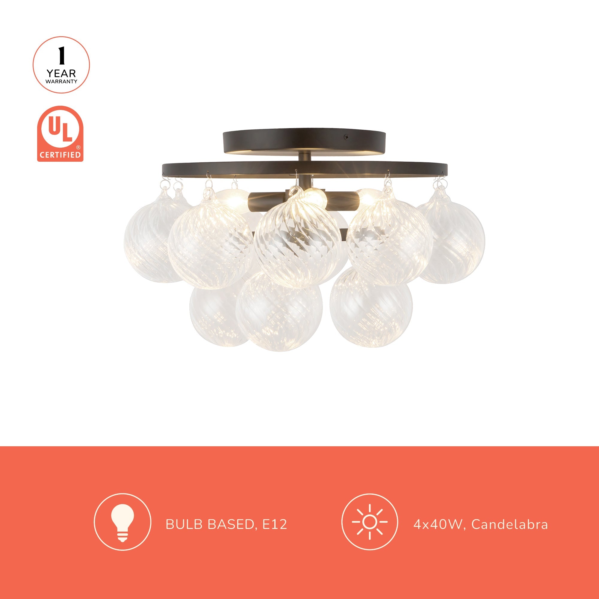 Cherise 7-in Semi-Flush Mount – Kuzco Lighting