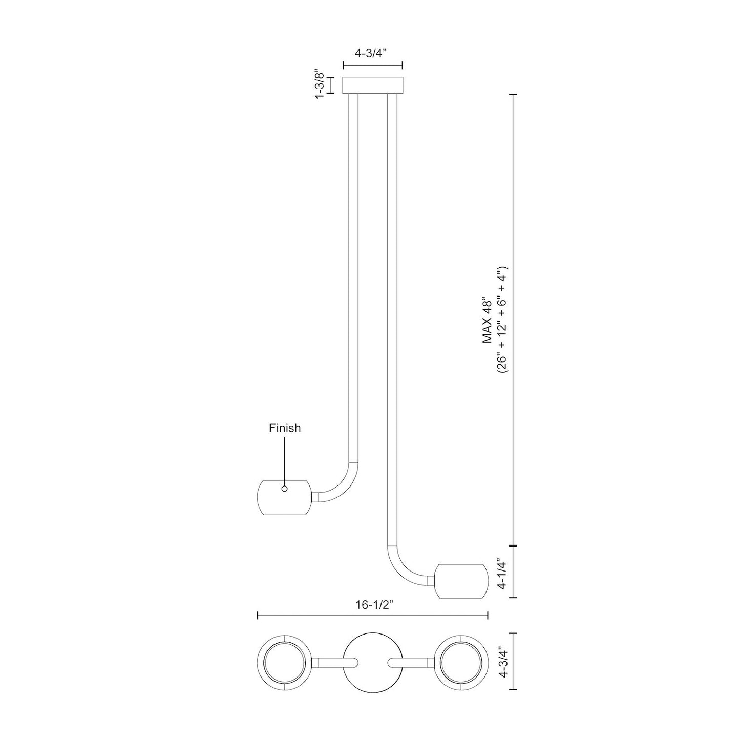 Flux 16-in Multi Pendant