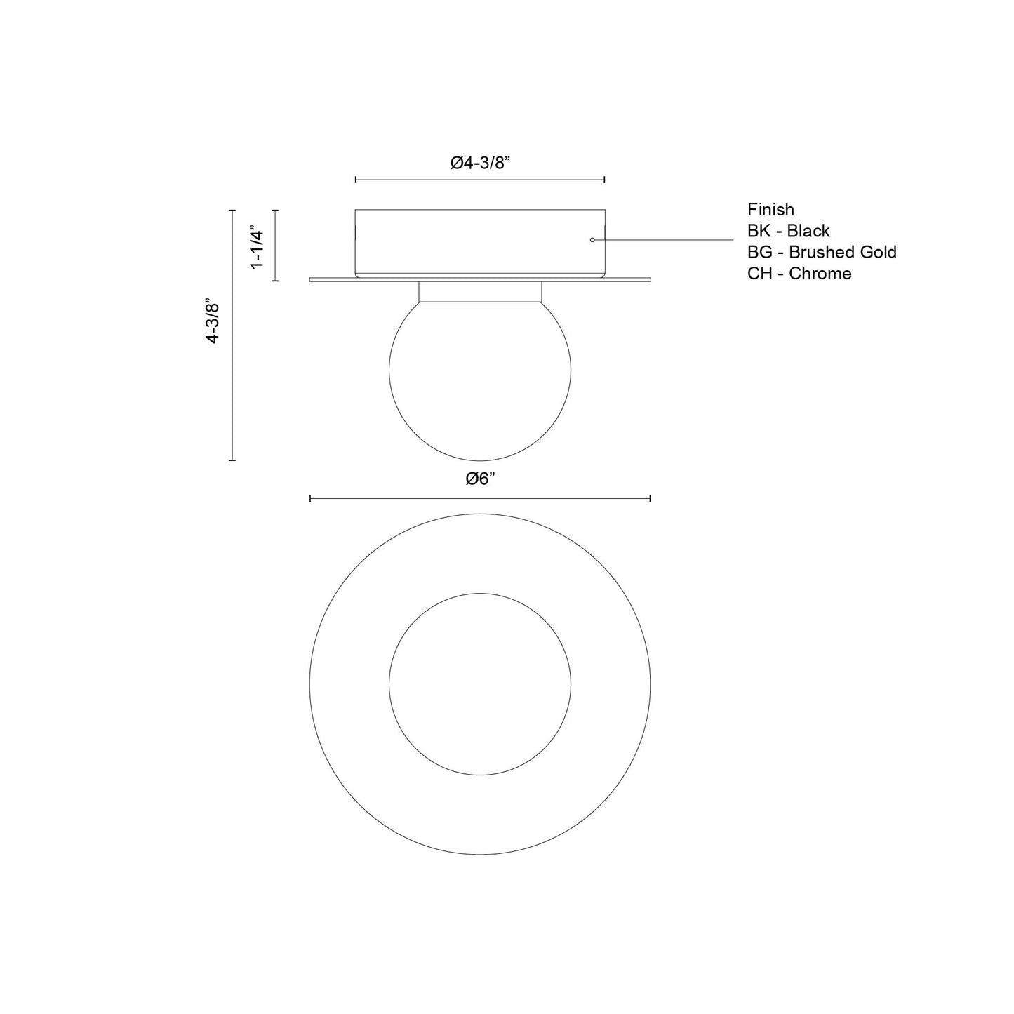 Elixir 6-in Flush Mount