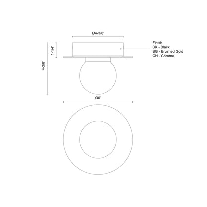 Elixir 6-in Flush Mount