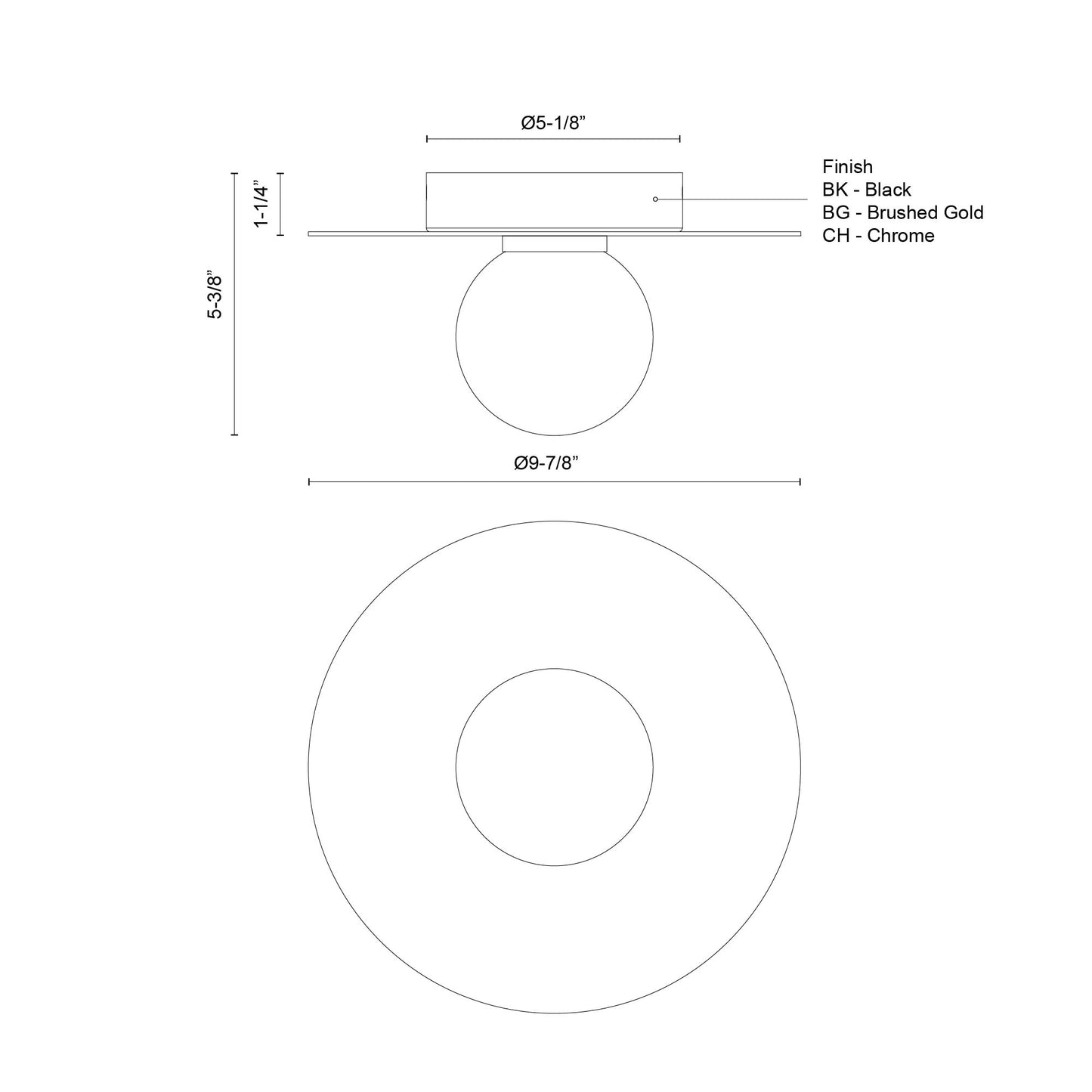 Elixir 10-in Flush Mount