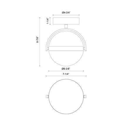 Globo 7-in Flush Mount