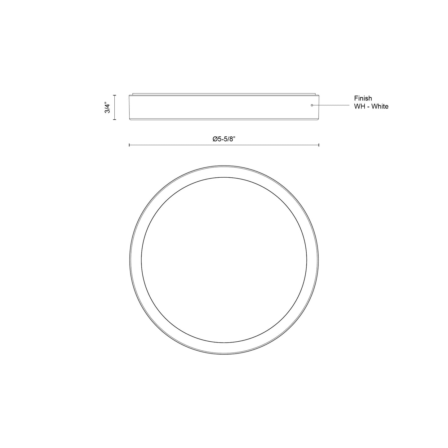 Mio 5-in Flush Mount