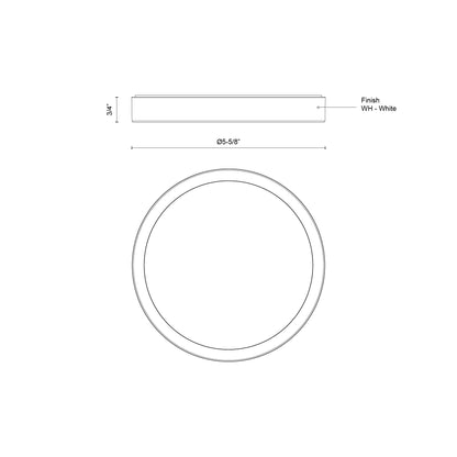 Mio 5-in Flush Mount