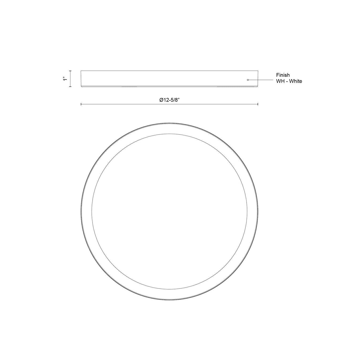 Mio 12-in Flush Mount