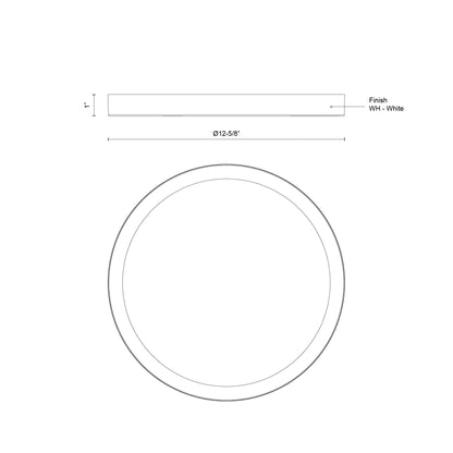 Mio 12-in Flush Mount