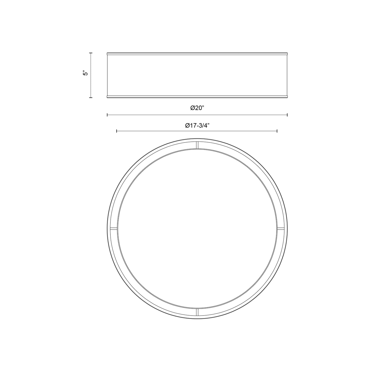 Lyla 20-in Flush Mount