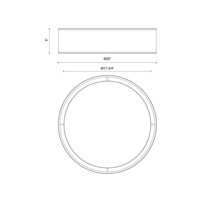 Lyla 20-in Flush Mount