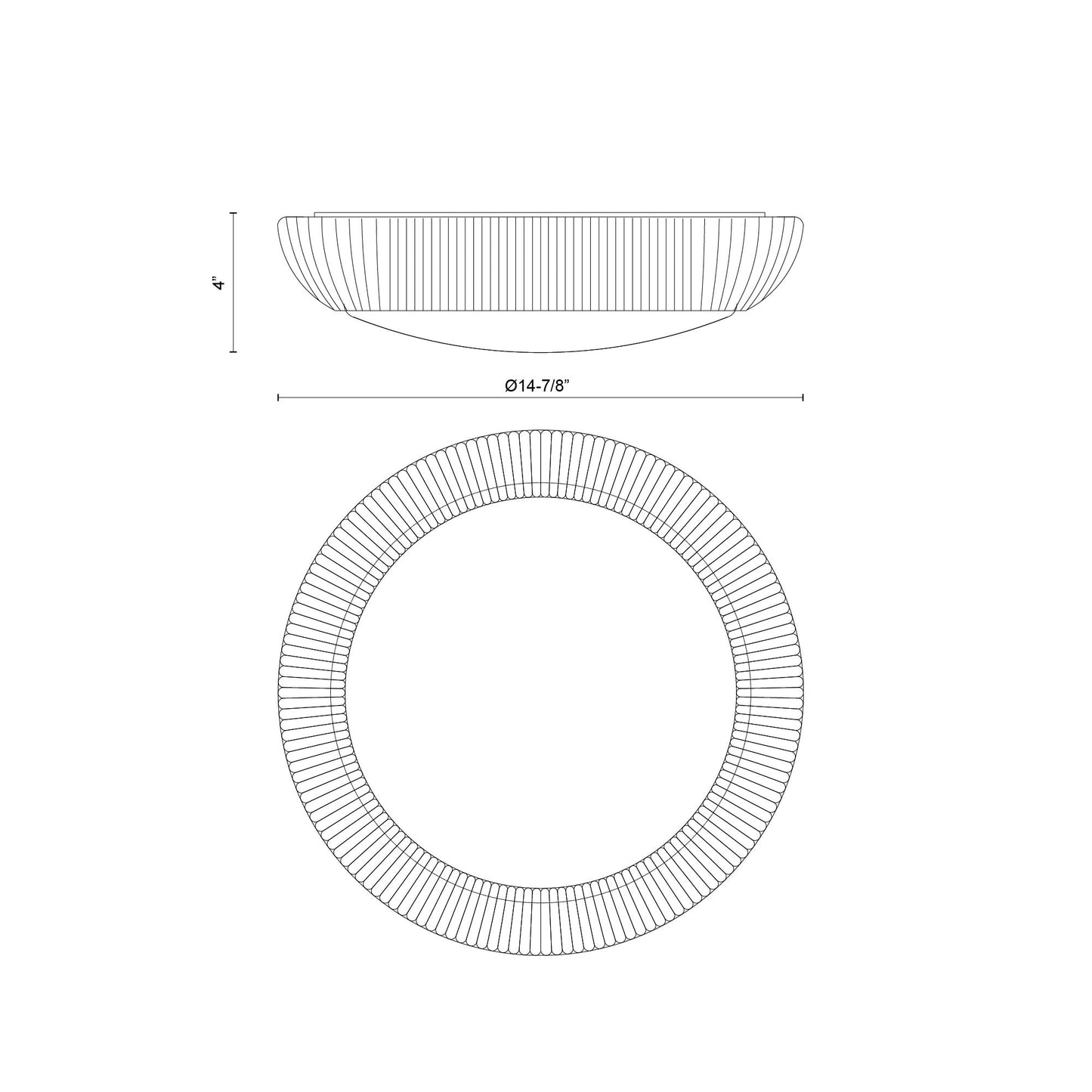 Merida 14-in Flush Mount