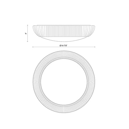 Merida 14-in Flush Mount