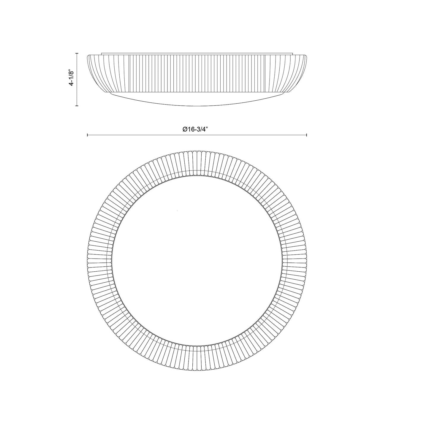 Merida 17-in Flush Mount