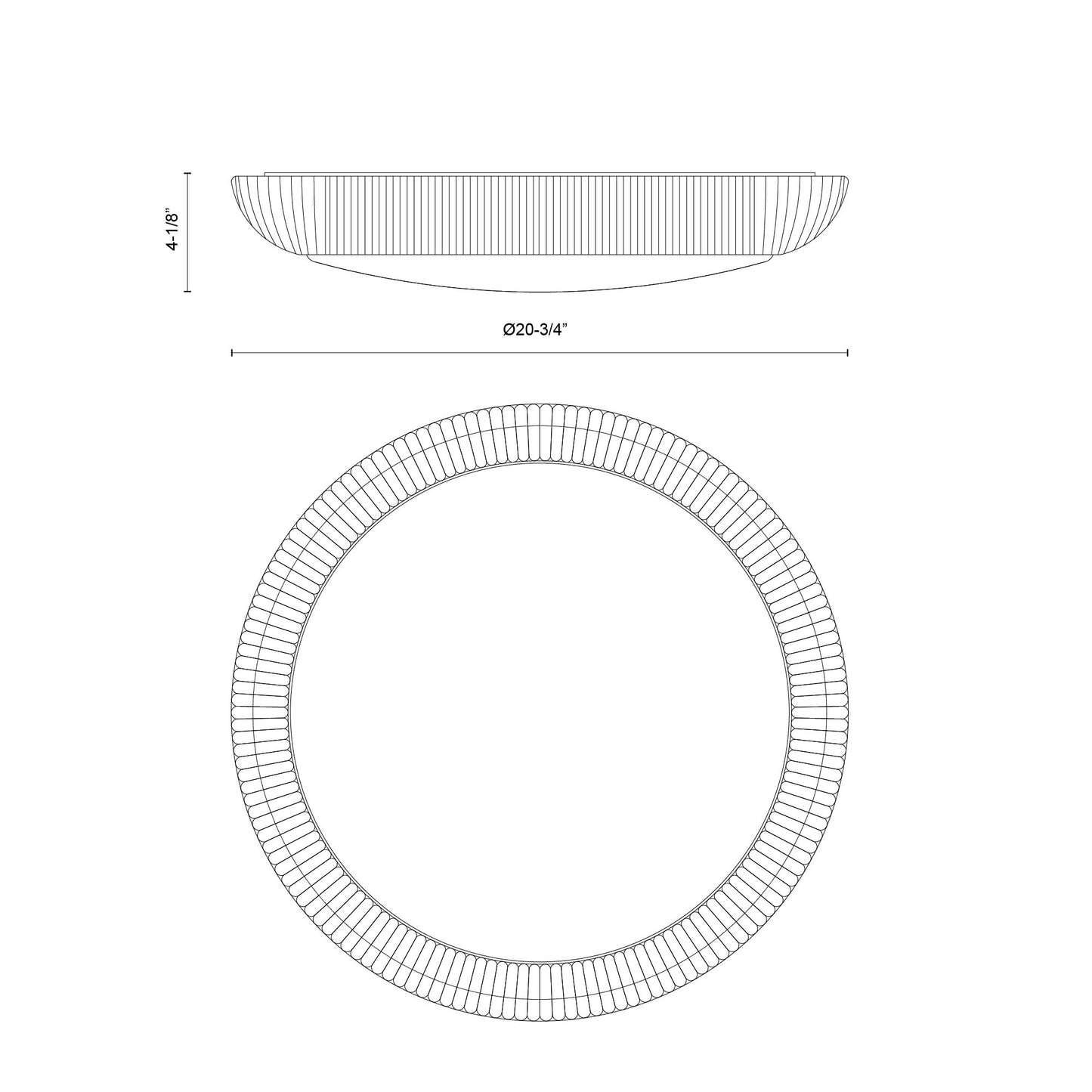 Merida 21-in Flush Mount