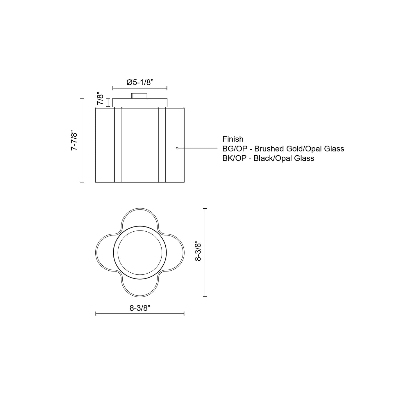 Clover 9-in Flush Mount