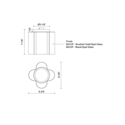 Clover 9-in Flush Mount