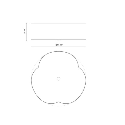 Adella 14-in Flush Mount