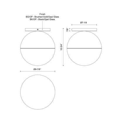 Monae 10-in Flush Mount