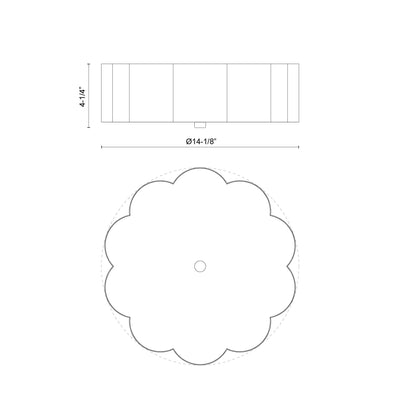 Blossom 14-in Flush Mount