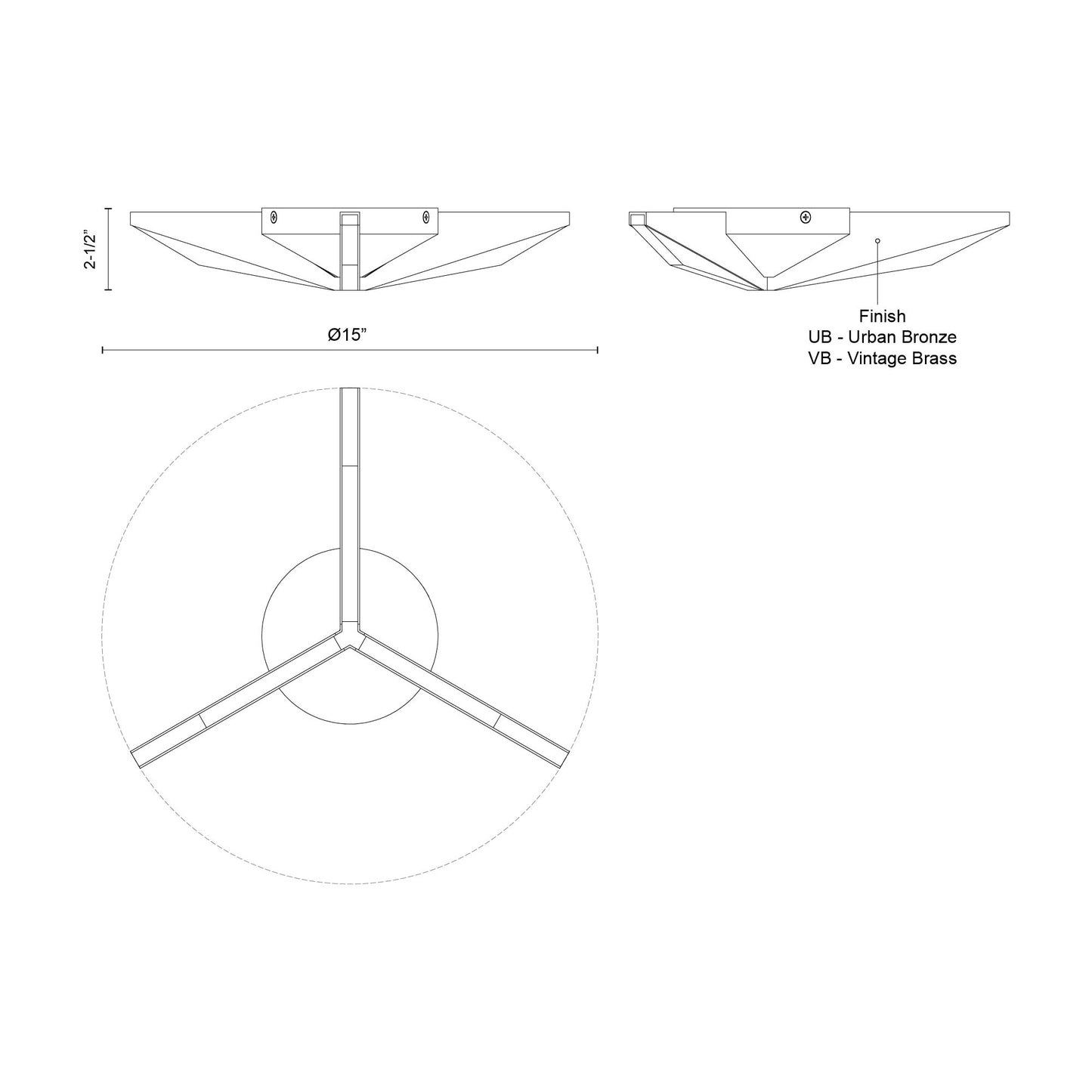 Tachi 15-in Flush Mount