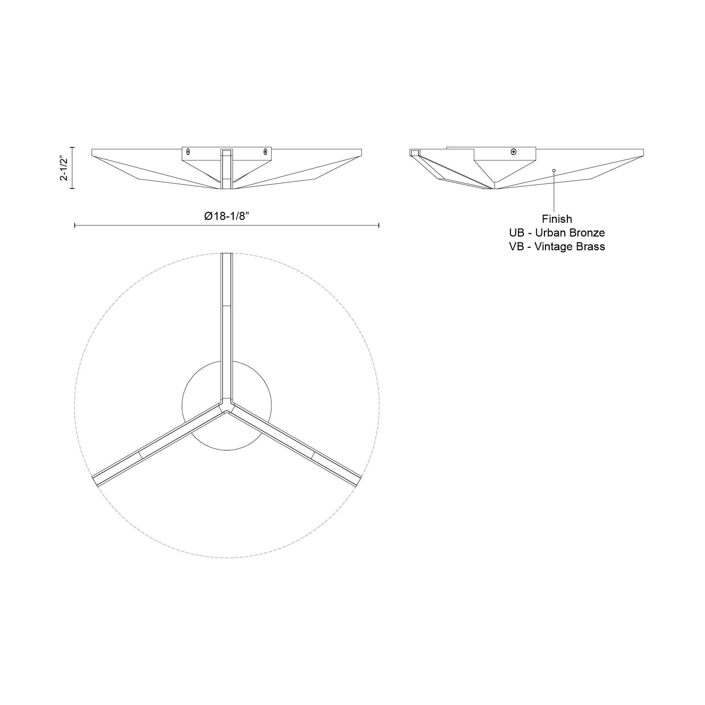 Tachi 18-in Flush Mount