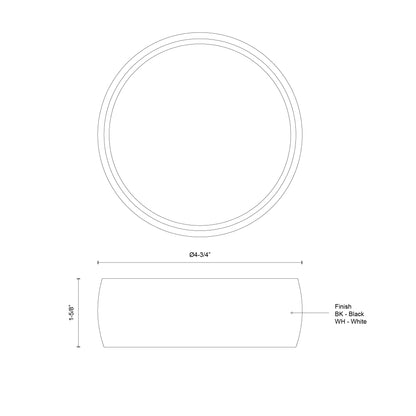 Savile 4-in Flush Mount