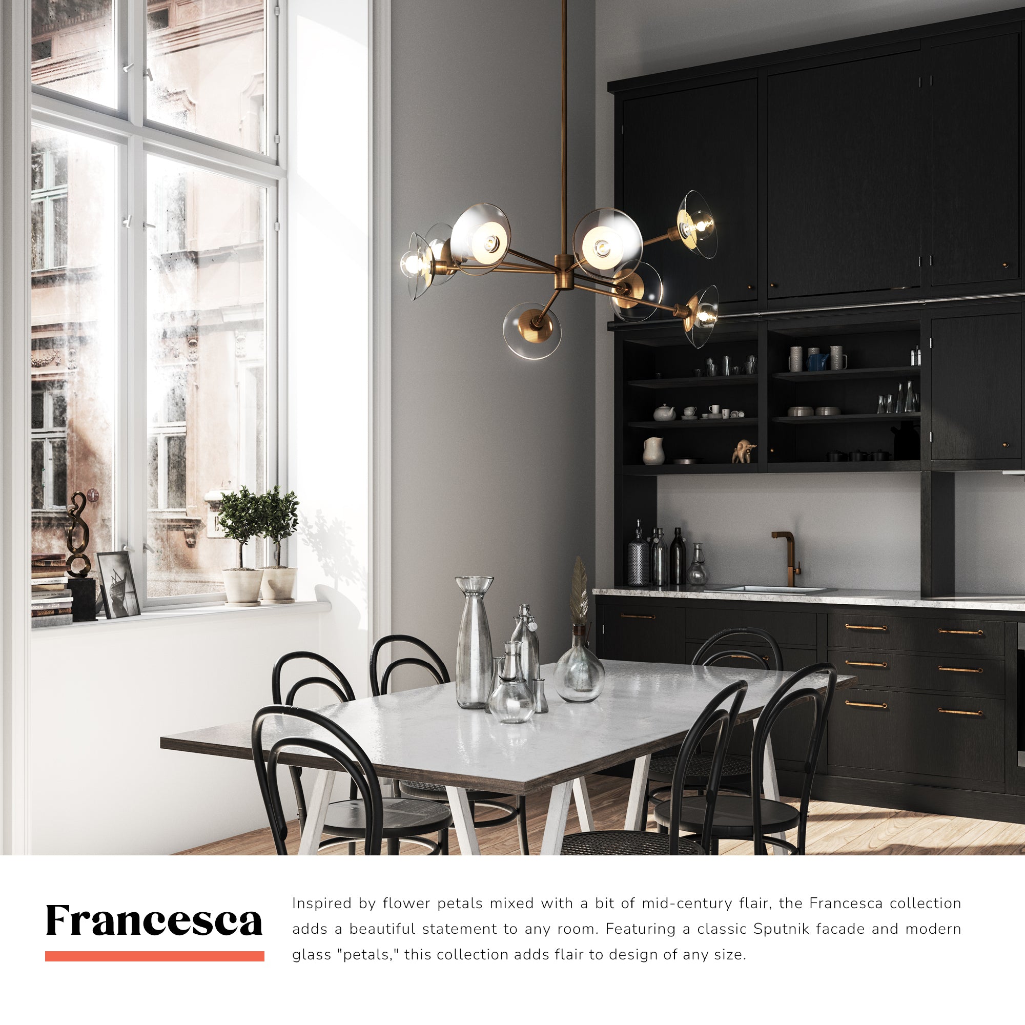 Francesca 40-in Chandelier – Kuzco Lighting