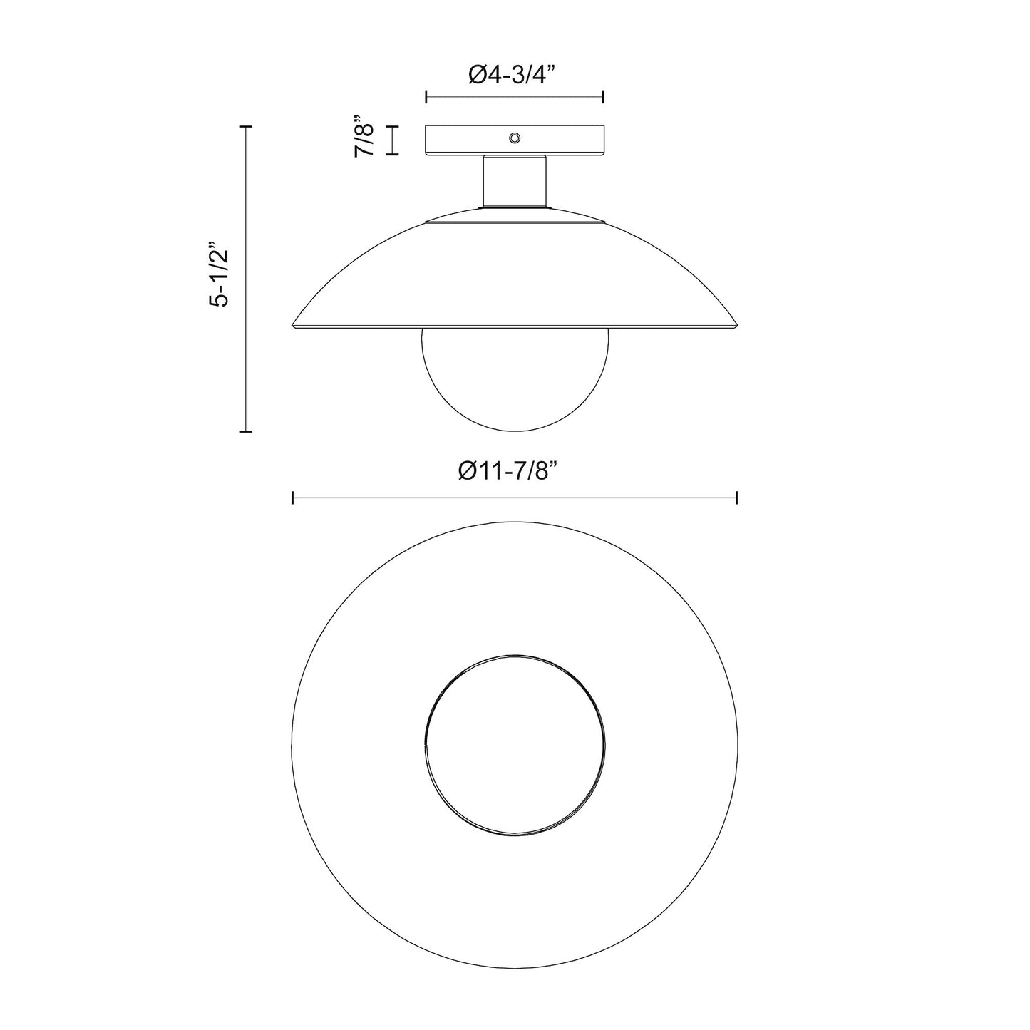 Francesca 12-in Semi-Flush Mount