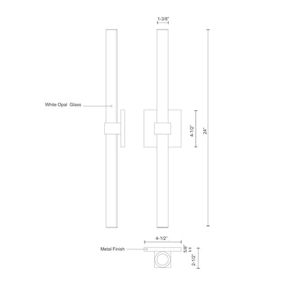 Fresno 24-in Vanity Light