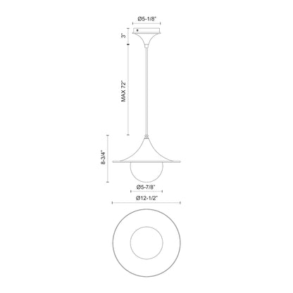 Fuji 12-in Pendant