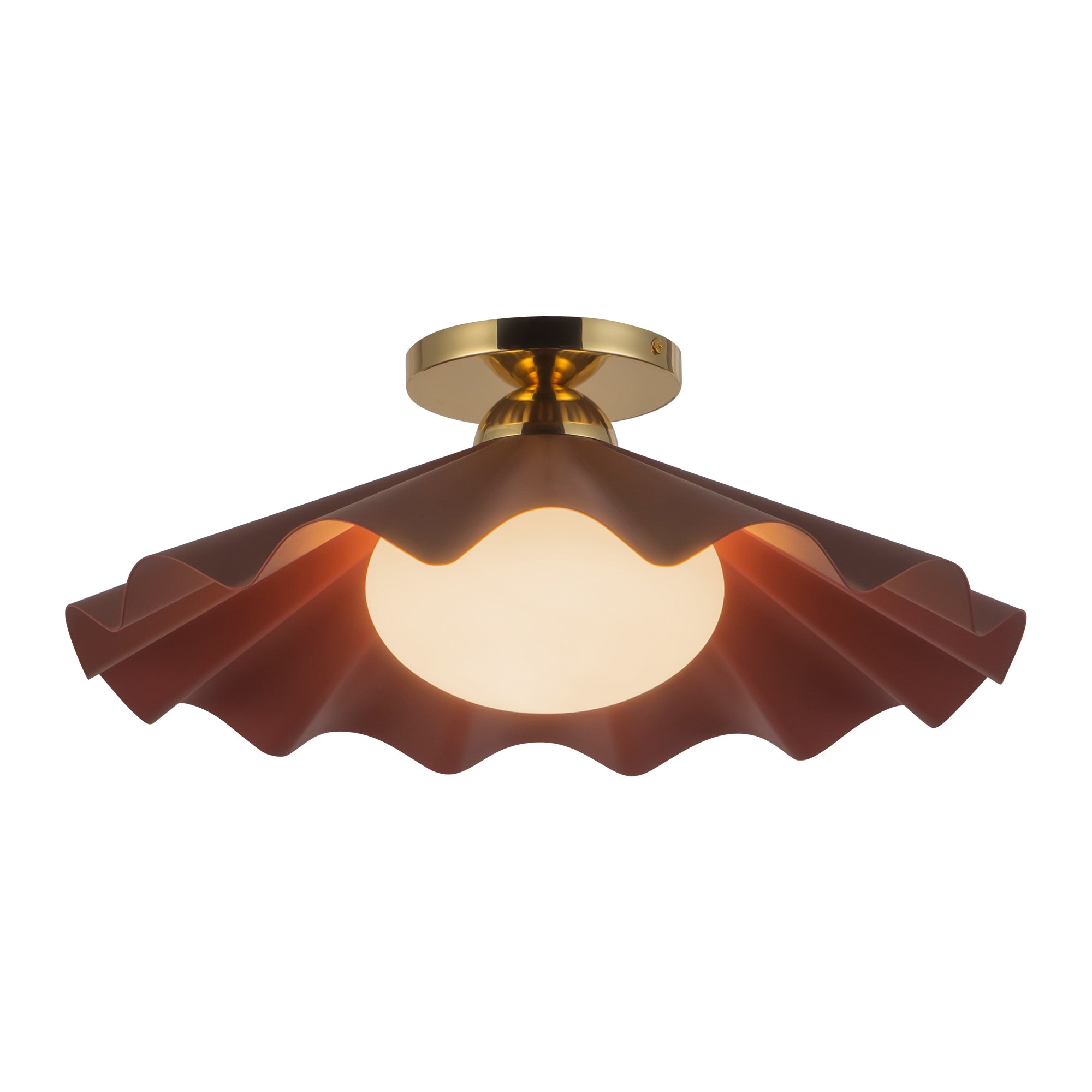 Lucy　0916 Furrow 16-in Semi-Flush Mount – Kuzco Lighting