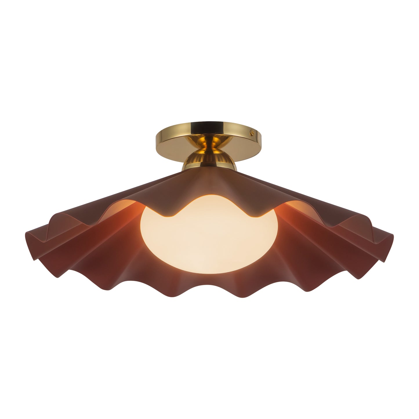 Furrow 16-in Semi-Flush Mount