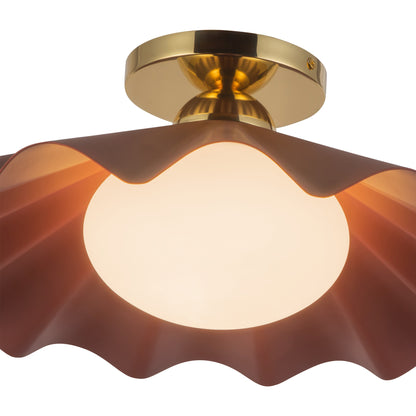 Furrow 16-in Semi-Flush Mount