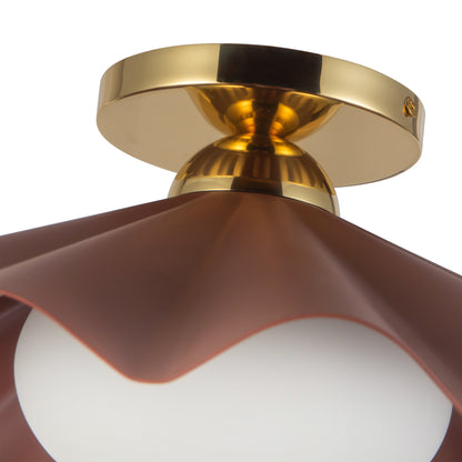 Furrow 16-in Semi-Flush Mount