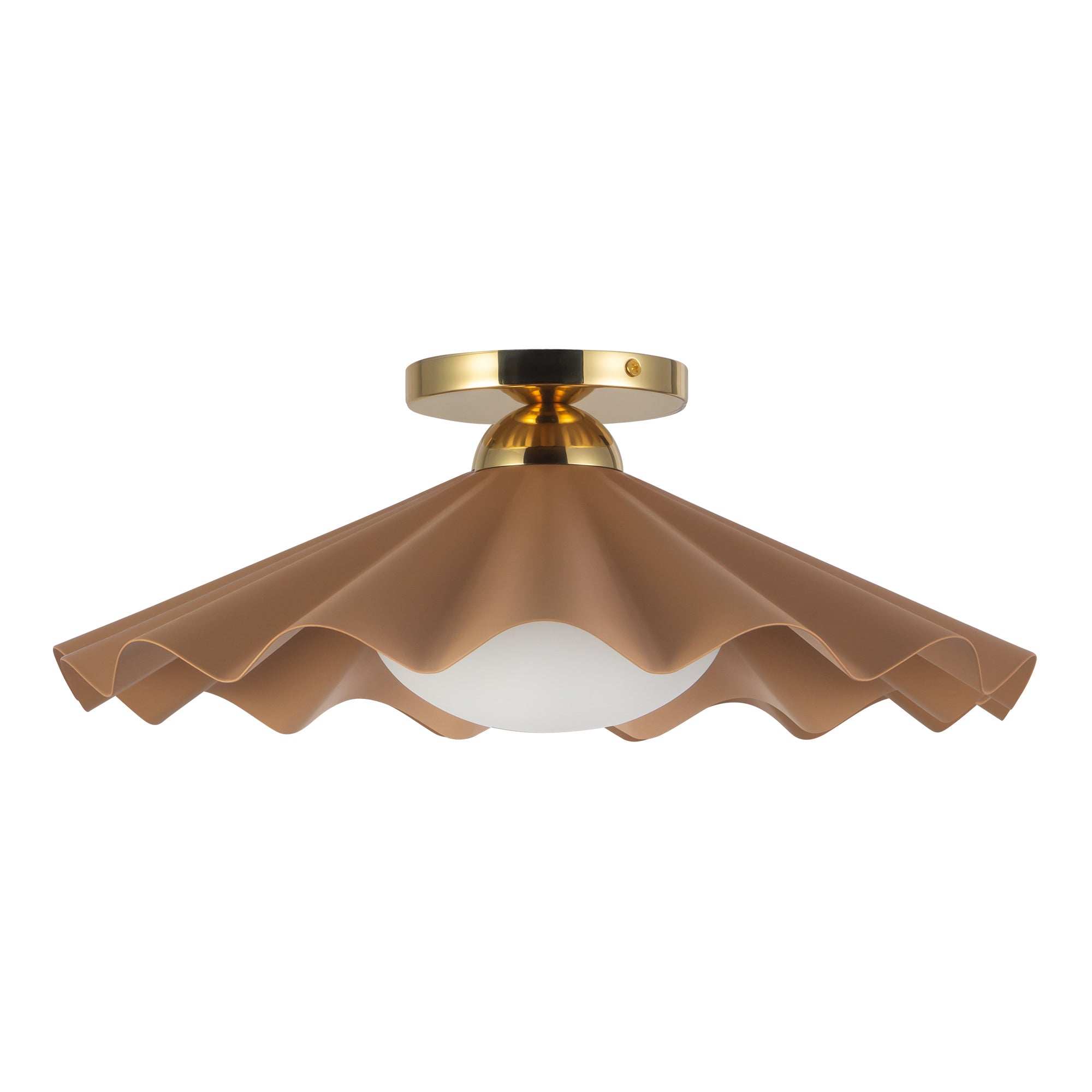 オラフ　固形16 Furrow 16-in Semi-Flush Mount – Kuzco Lighting