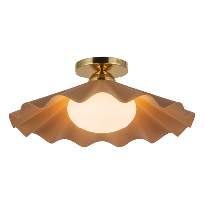 Furrow 16-in Semi-Flush Mount