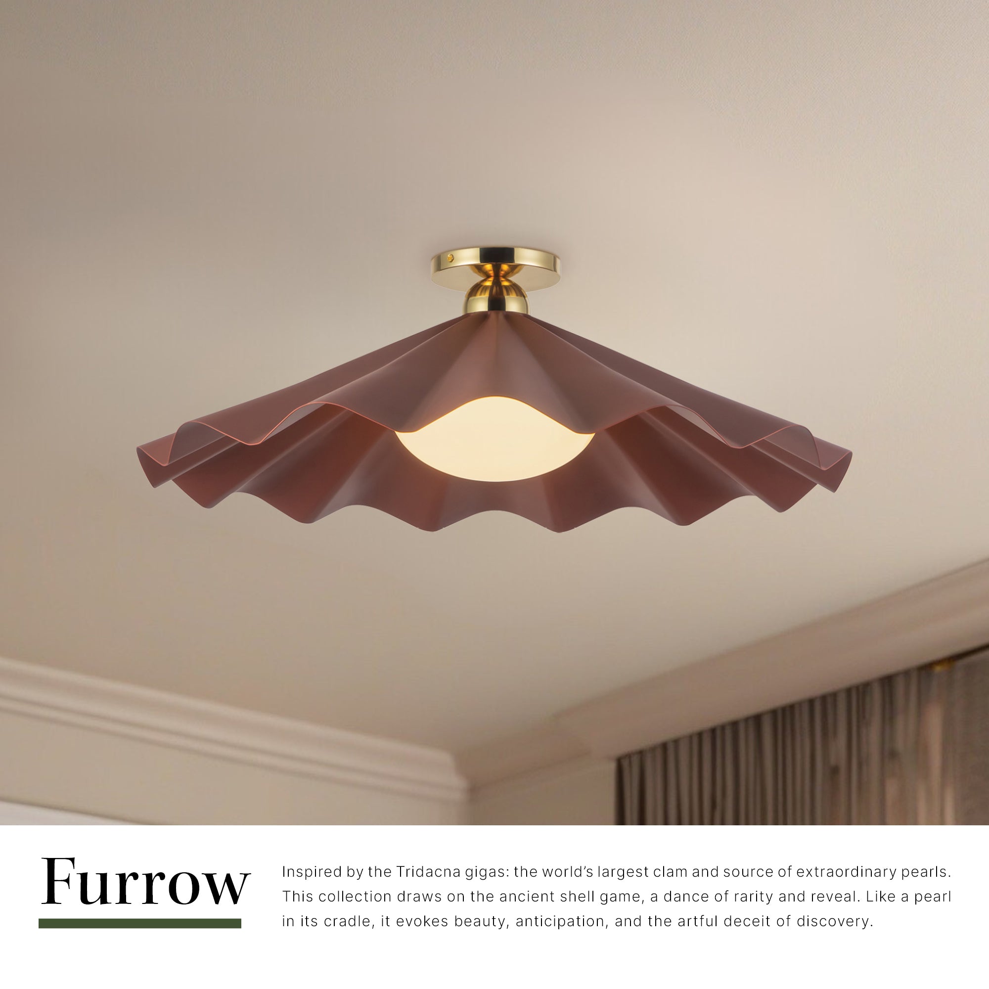 Furrow 25-in Semi-Flush Mount – Kuzco Lighting