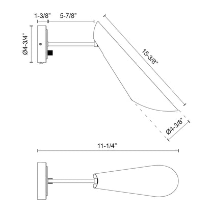 Gabriel 5-in Wall/Vanity Light