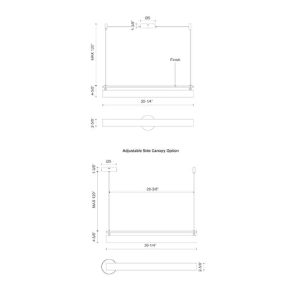 Gramercy 30-in Linear Pendant