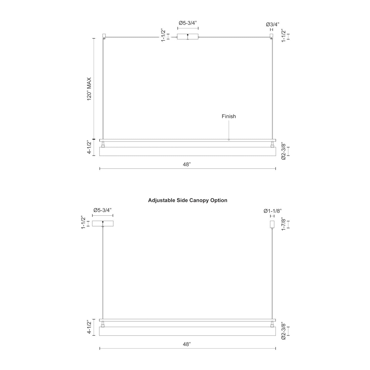 Gramercy 48-in Linear Pendant