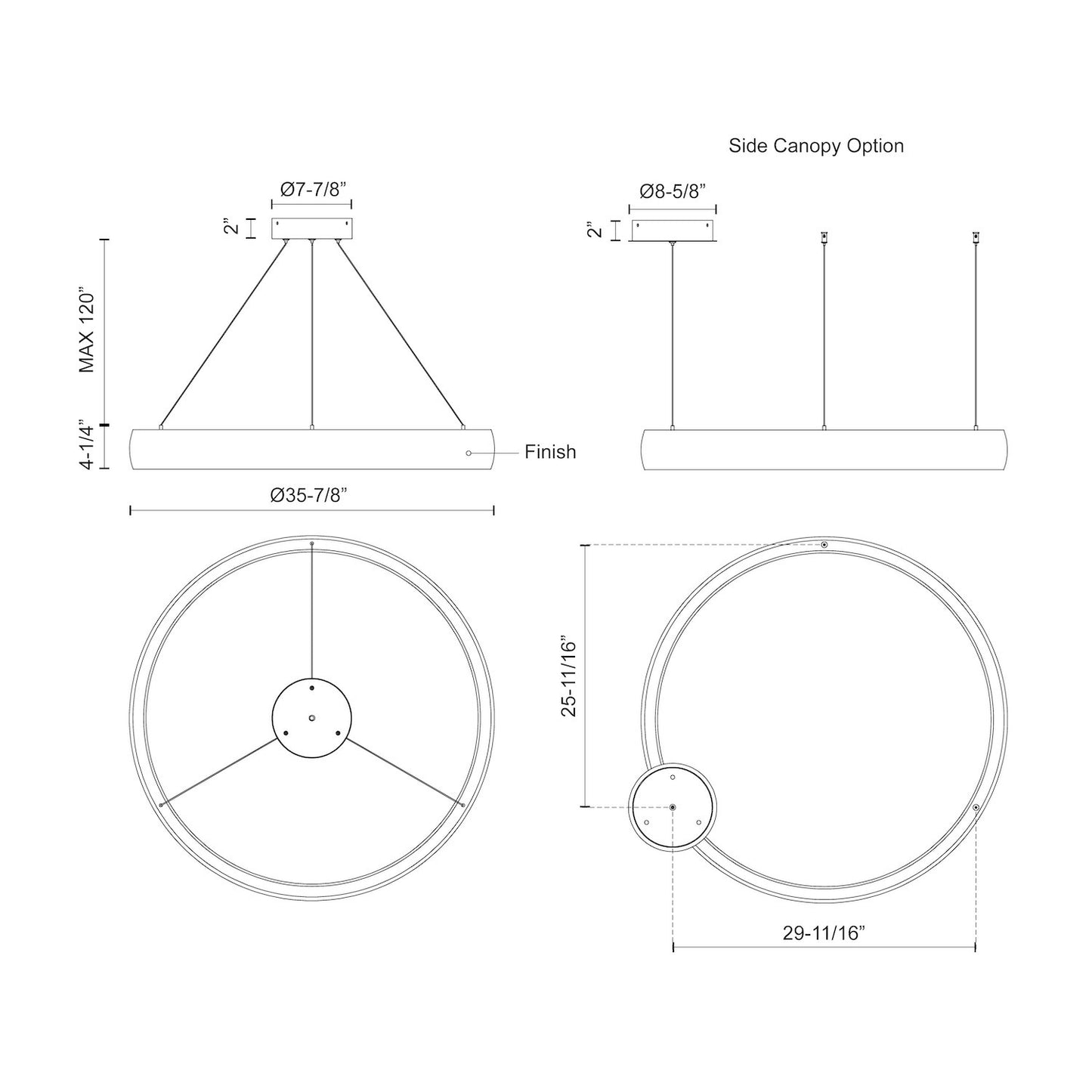 Halo 35-in Pendant