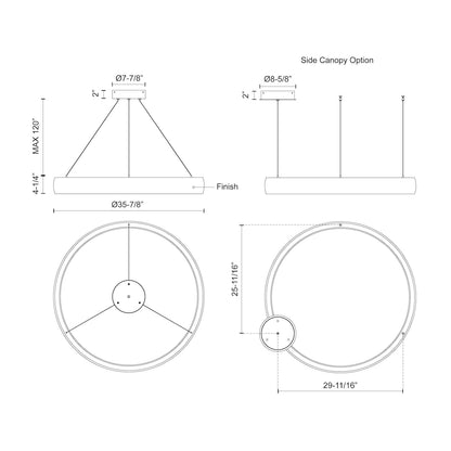 Halo 35-in Pendant