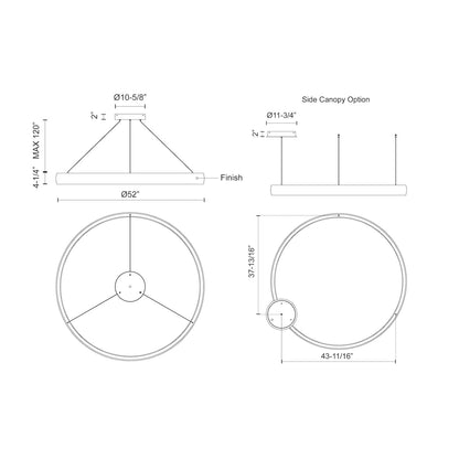 Halo 53-in Pendant