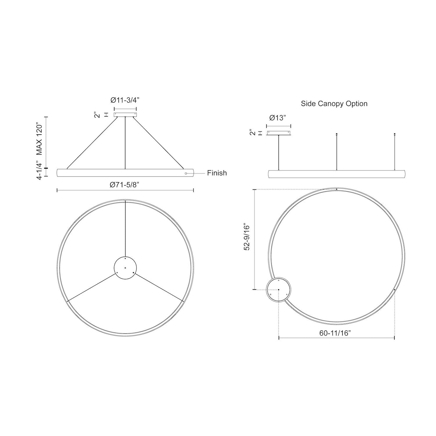 Halo 72-in Pendant