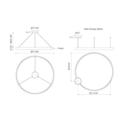 Halo 72-in Pendant