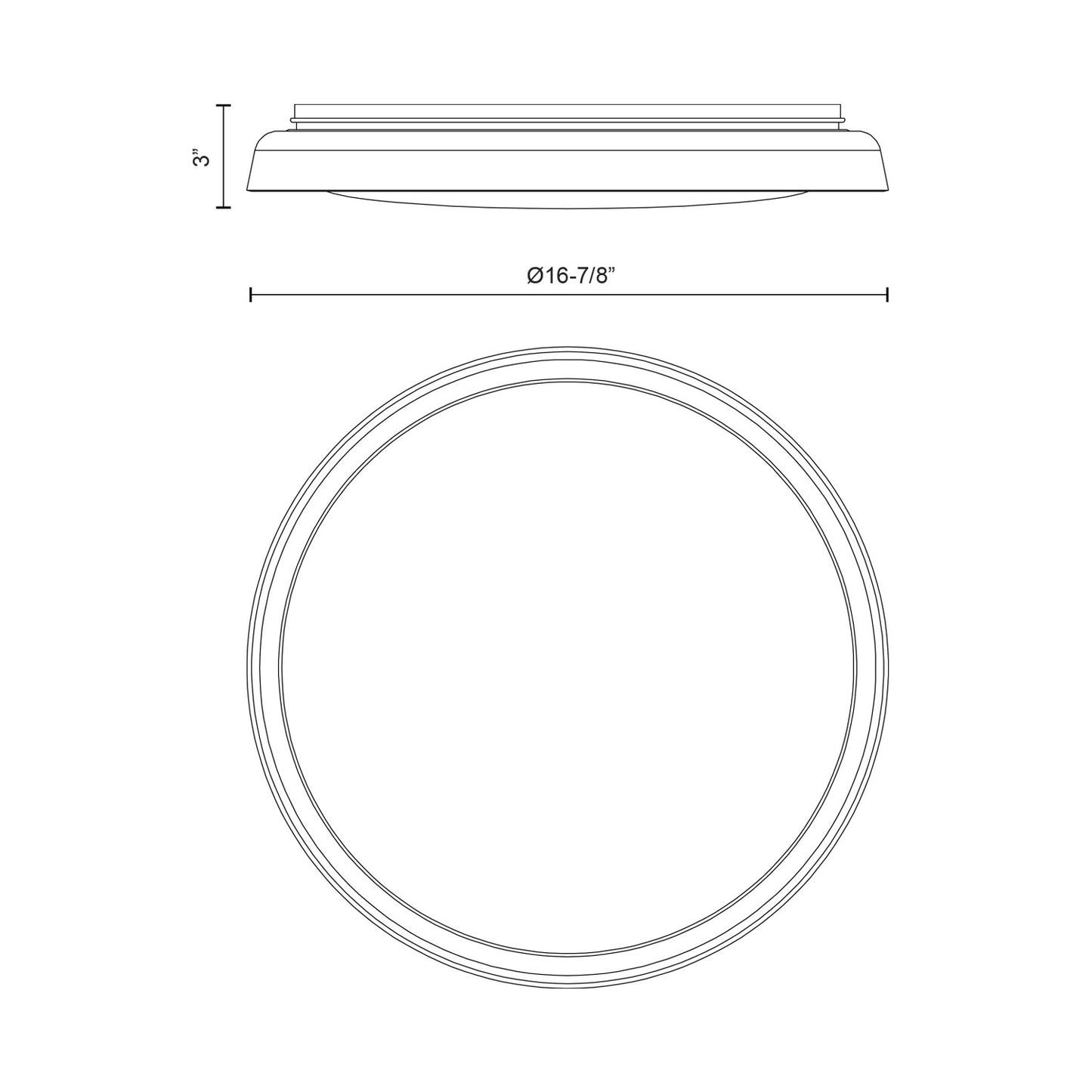 Hampton 17-in Flush Mount