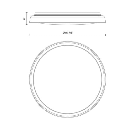 Hampton 17-in Flush Mount