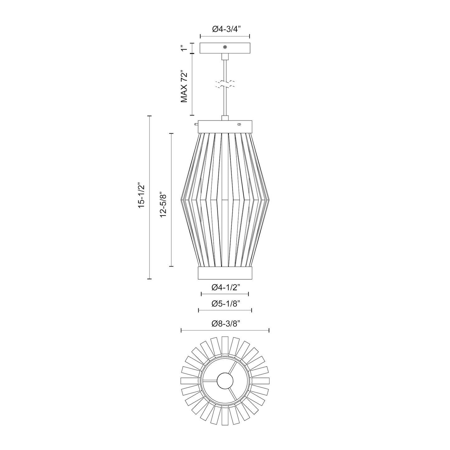 Hana 9-in Pendant