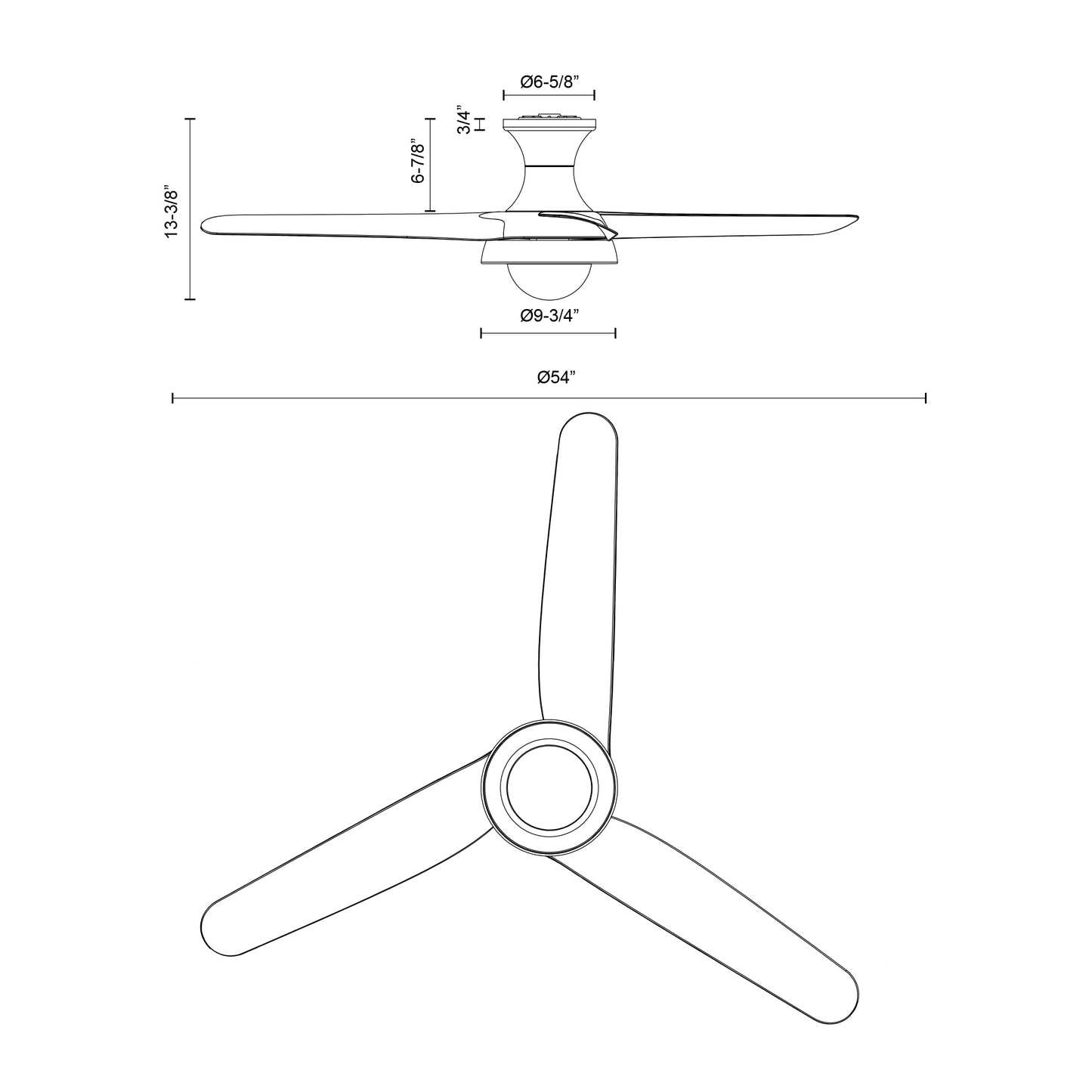 Rubio-H 54-in Ceiling Fan