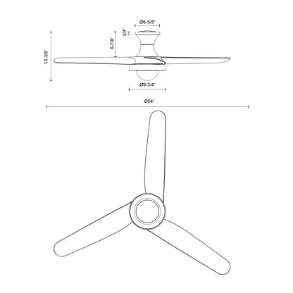 Rubio-H 54-in Ceiling Fan